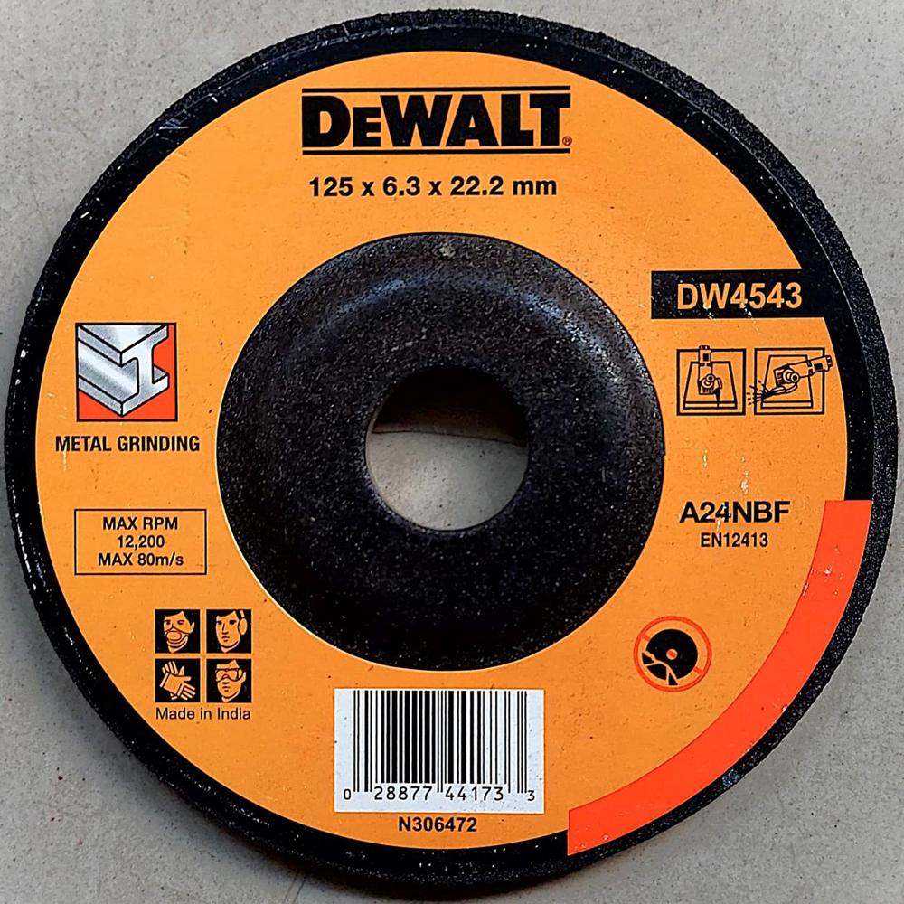 DeWalt 5 इंच मेटल ग्राइंडिंग व्हील (6.3 मिमी)