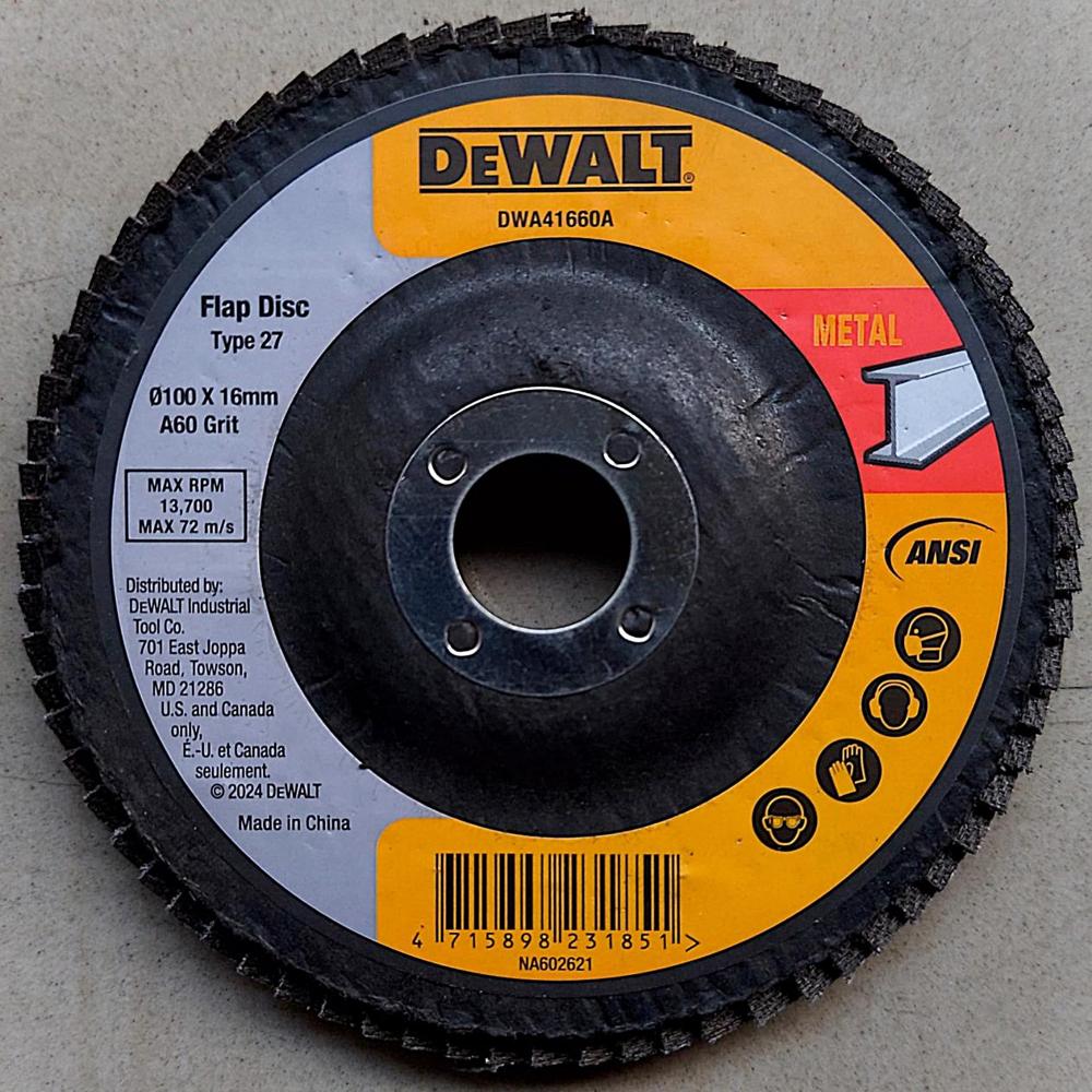 Dewalt Dwa41660A Flap Disc - Color: Black