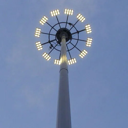 Polygonal Lighting Pole - Color: Silver