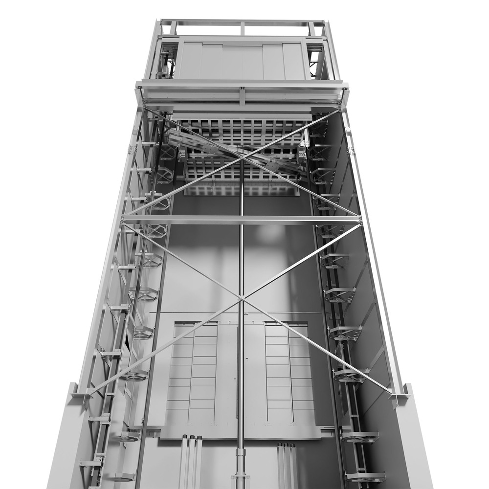Dual Mast Goods Lift - Stainless Steel, 4-5 Ton Capacity, 30 Feet Height | Energy Efficient, Overloading Alarm, User-friendly Mechanism, 24 Months Warranty