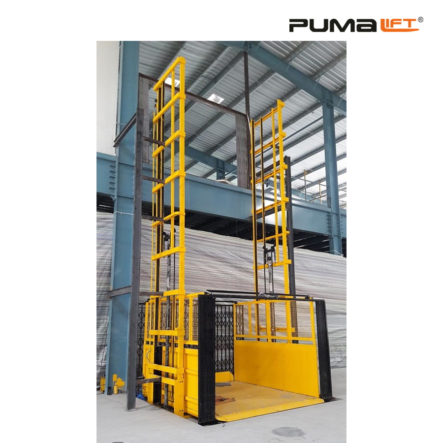 Dual Mast Goods Lift - Stainless Steel, 4-5 Ton Capacity, 30 Feet Height | Energy Efficient, Overloading Alarm, User-friendly Mechanism, 24 Months Warranty