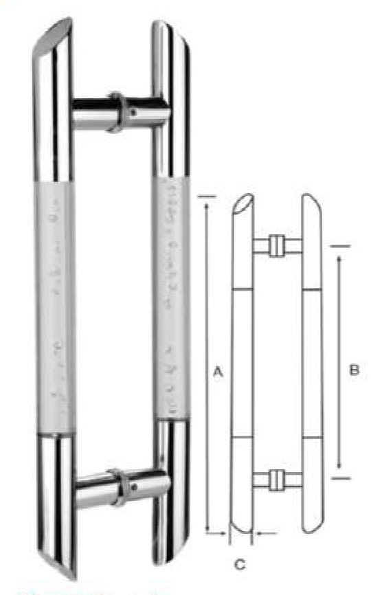 DDH-55 (क्रिस्टल) दरवाज़े के हैंडल