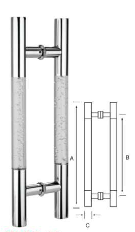 DDH-66 (क्रिस्टल) दरवाजे के हैंडल