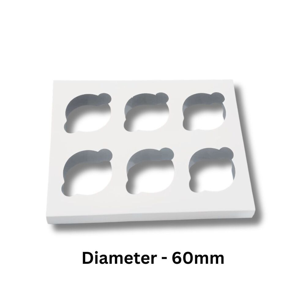 6 Piece Cupcake Box - Color: White