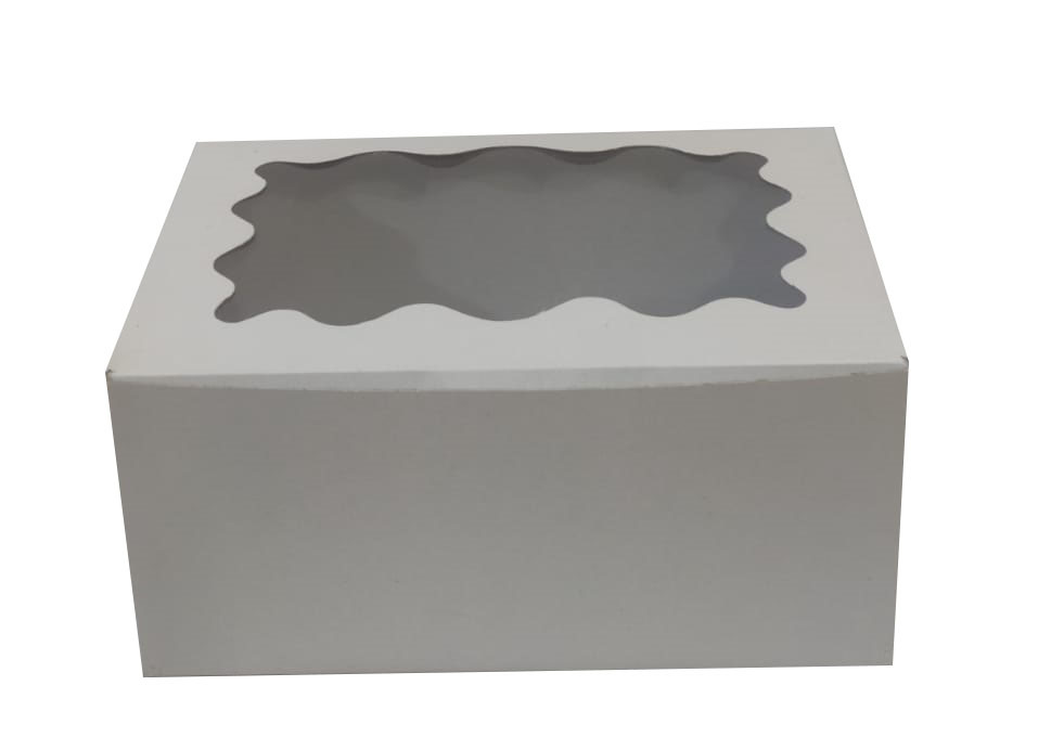 6 Piece Cupcake Box White With Window
