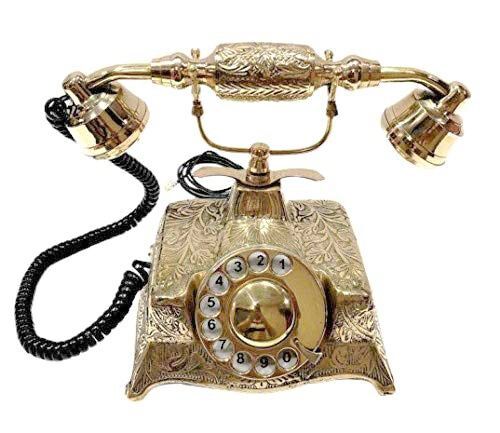 Antique Brass Telephone - Color: Ivory