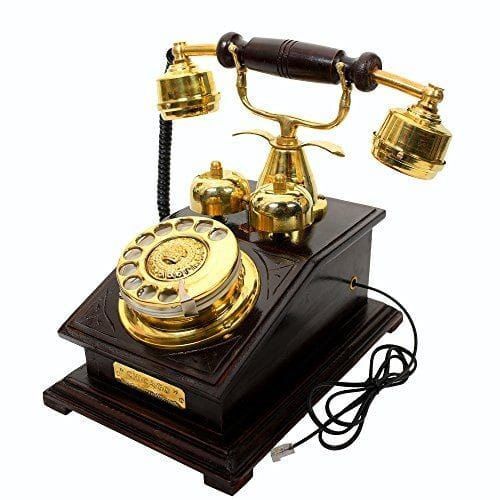 Brass Wooden Telephone