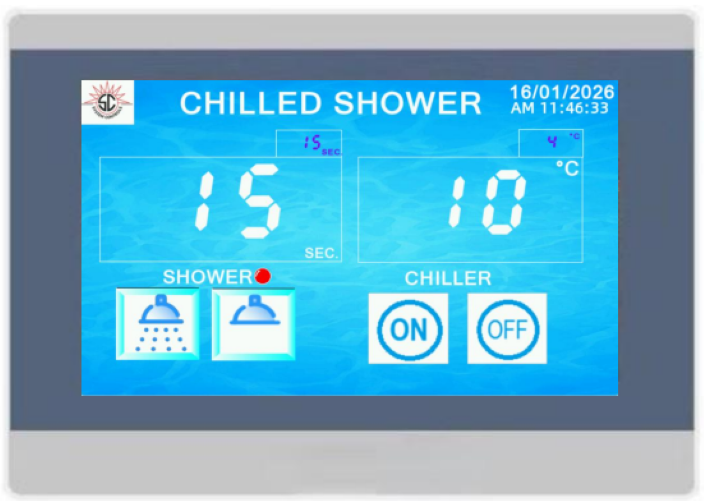 Hmi Based Chilled Shower Control Panel