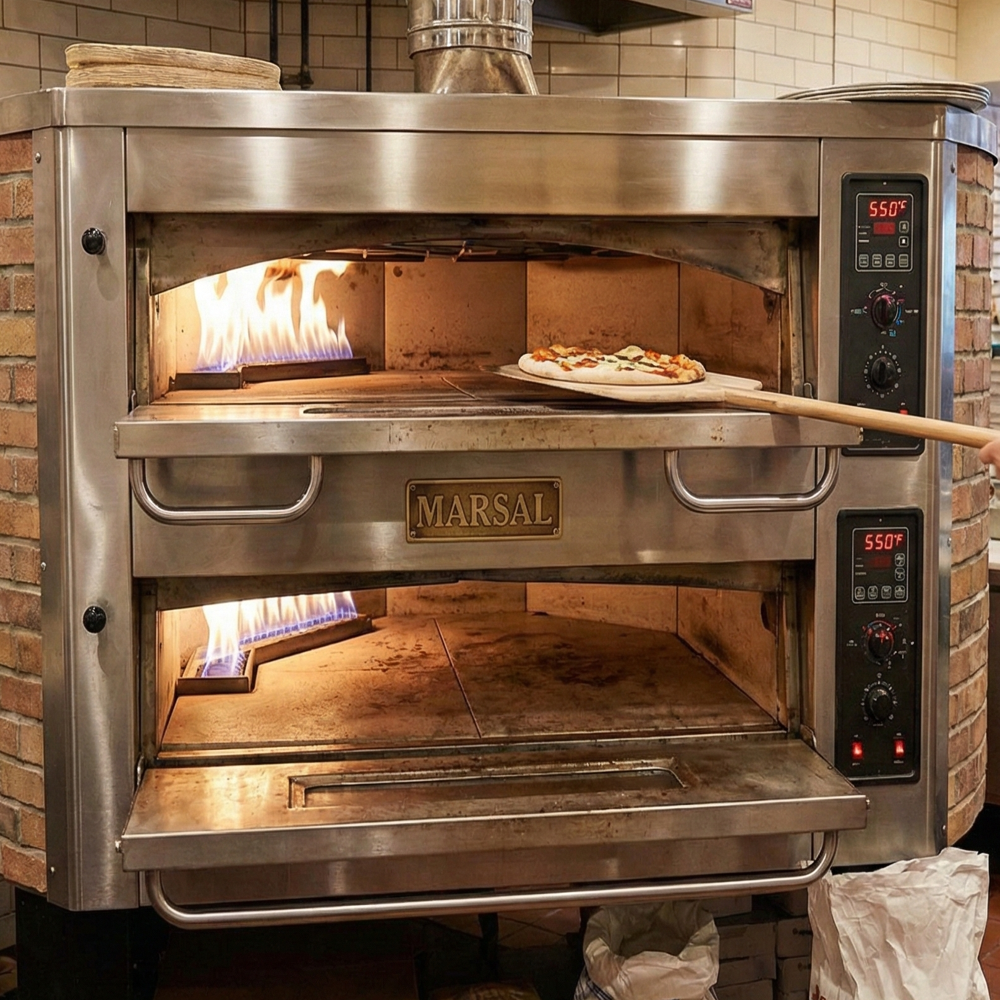 Double Deck Pizza Oven - Material: Stainless Steel