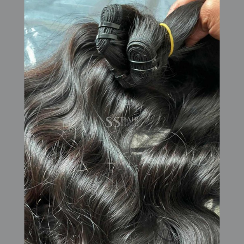 Virgin Human Hair Bundles Natural Wave Sew In Weaves Weft Extensions