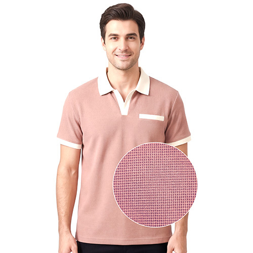 Mens Pink Solid T-shirt - Feature: High Quality