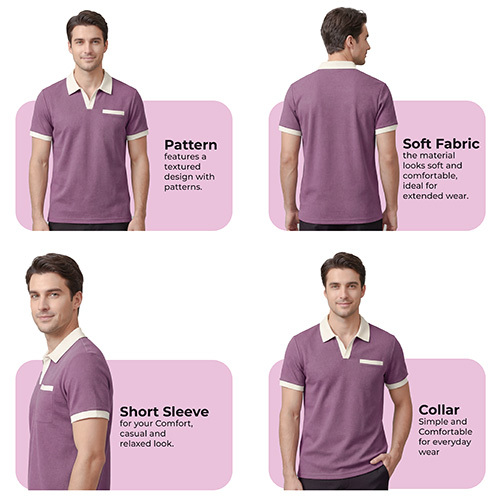 Mens Light Purple T-Shirt