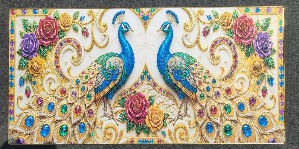 peacock picture frame