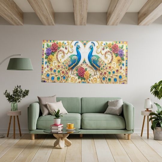 peacock picture frame