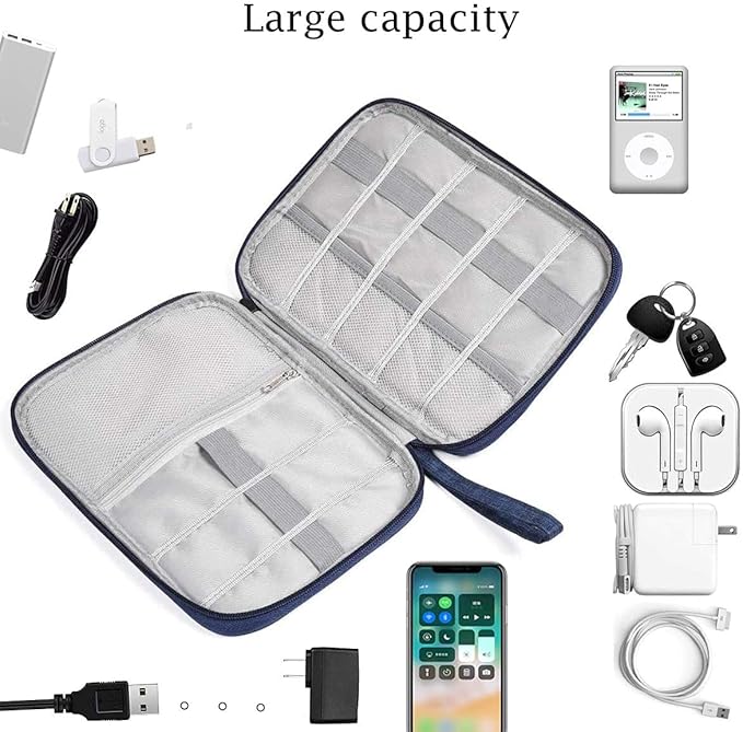 Travel Universal Cable Organizer Electronics Storage Bag Accessories Cases (Small)