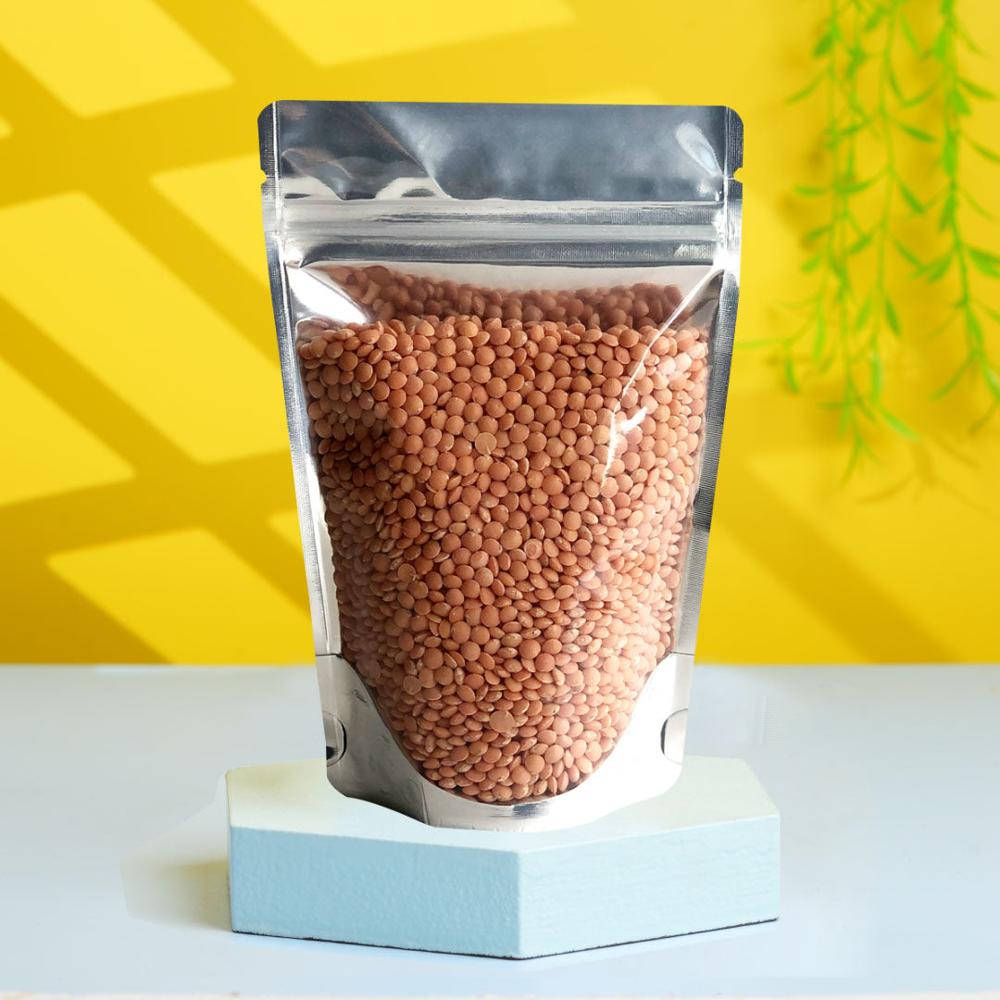 Stand Up Pouch One Side Transparent & One Side Silver With Zipper Multi-size - Material: Plastic