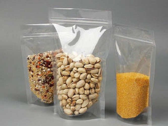 Stand up Pouch Both Side Transparent Without Zipper Multi-Size