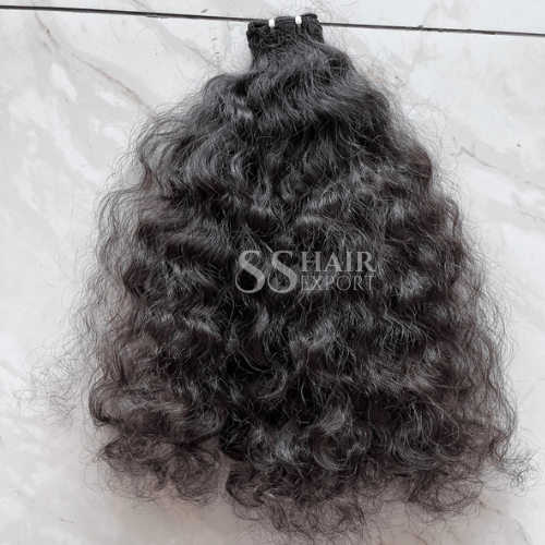 Curly Hair Weave Human Hair Bundles Sew In Weft Extensions