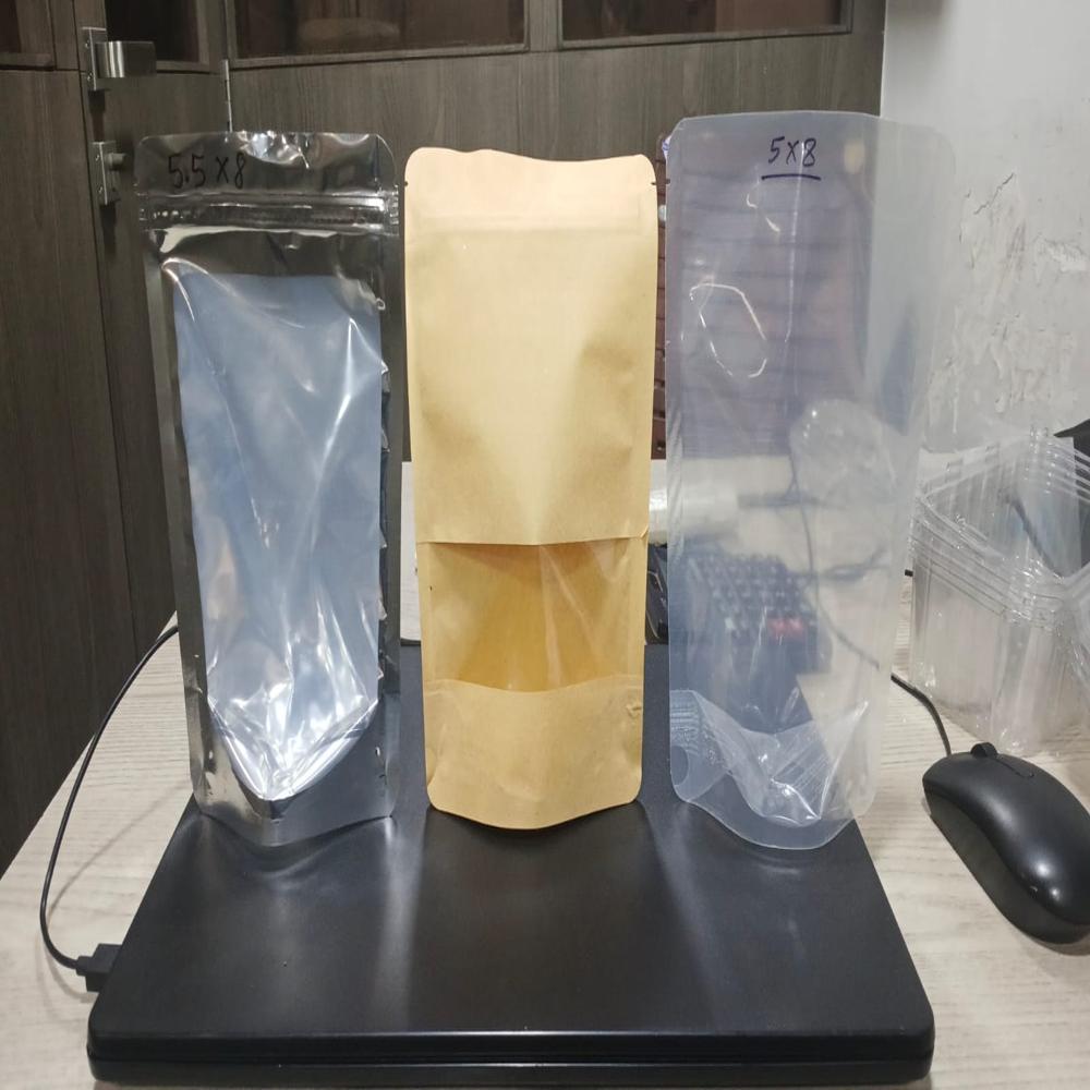 Stand up Pouch Both Side Transparent With Zipper Multi-Size