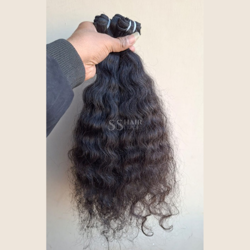 Curly Weft Hair Extensions Human Hair Weaves Sewn In Bundles Supplier