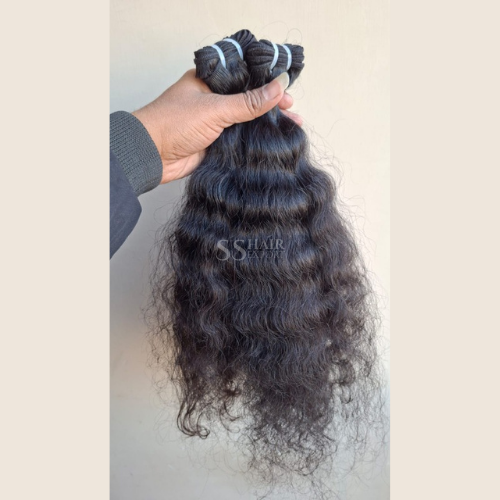 Curly Weft Hair Extensions Human Hair Weaves Sewn In Bundles Supplier