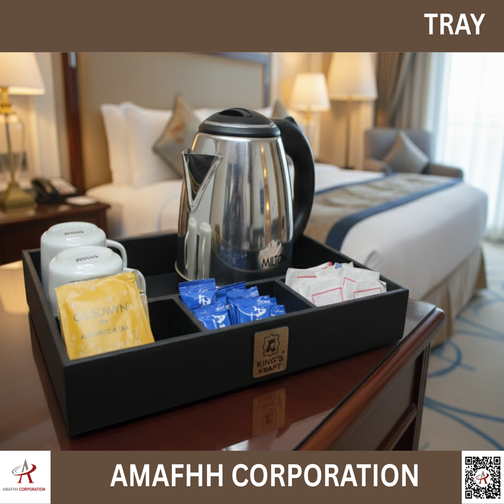 Leatherette Trays - Color: Black