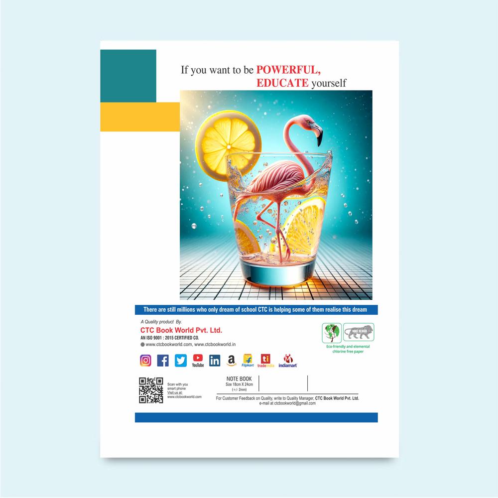 CTC English Geometry Notebook 160 Pages | Interleaf Practical Copy | 57/58 GSM Exercise Book | Prime Series School Stationery | Bulk Science & Geometry Register