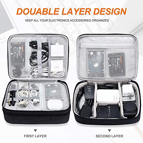 Travel Accessories Bag Waterproof Double Layer Electronics Organizer Portable Storage Case