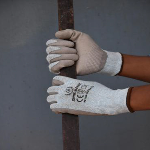 Pgi1105 Blue Pe Lining With Grey Pu Coated Gloves - Color: Multi Colour