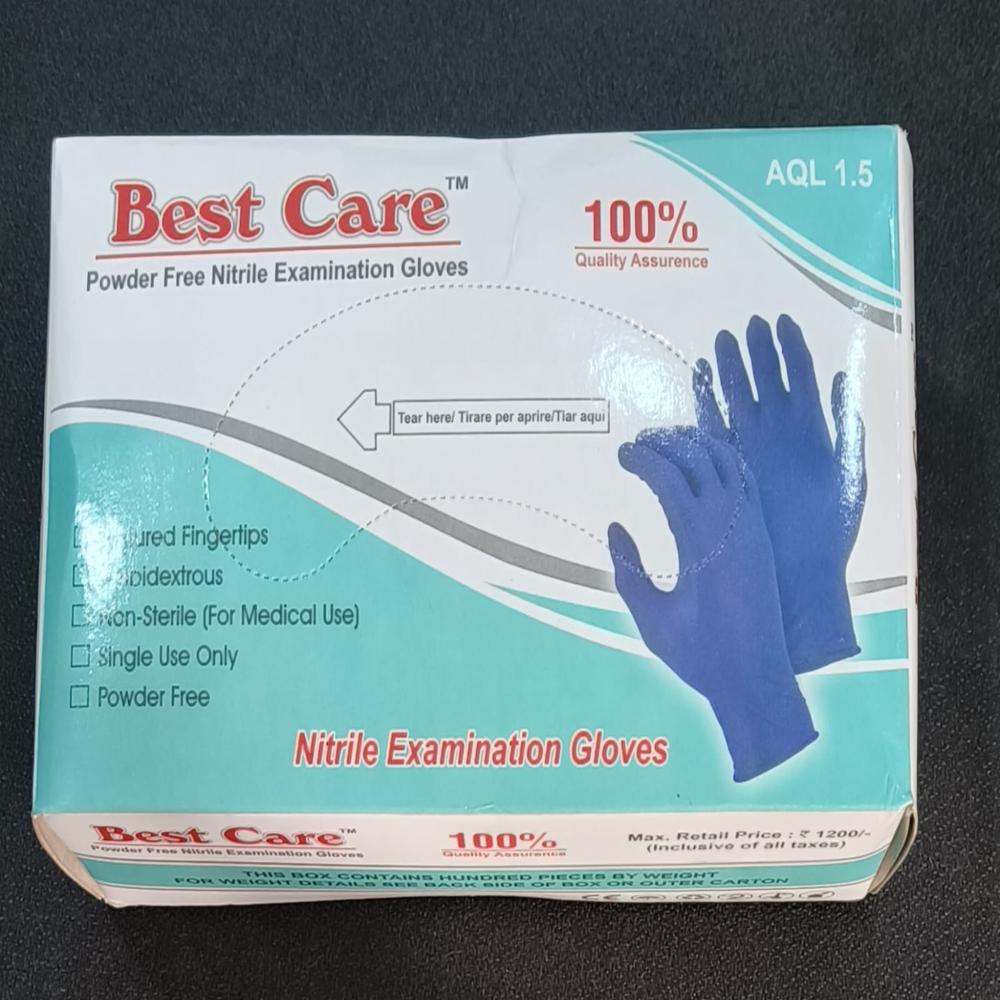Nitrile Examination Gloves - Color: Blue