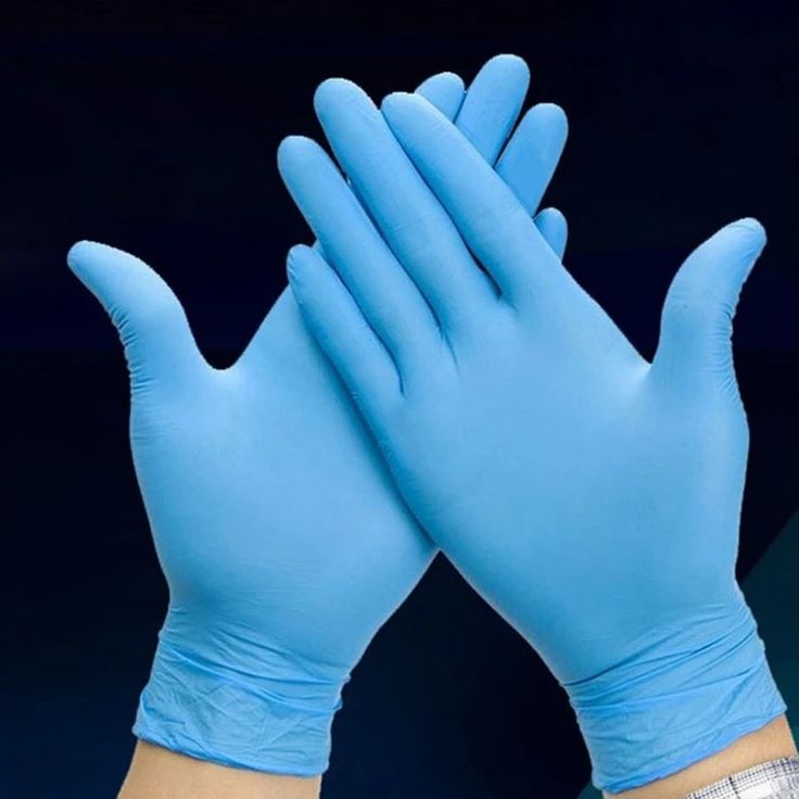 Nitrile Examination Gloves - Color: Blue