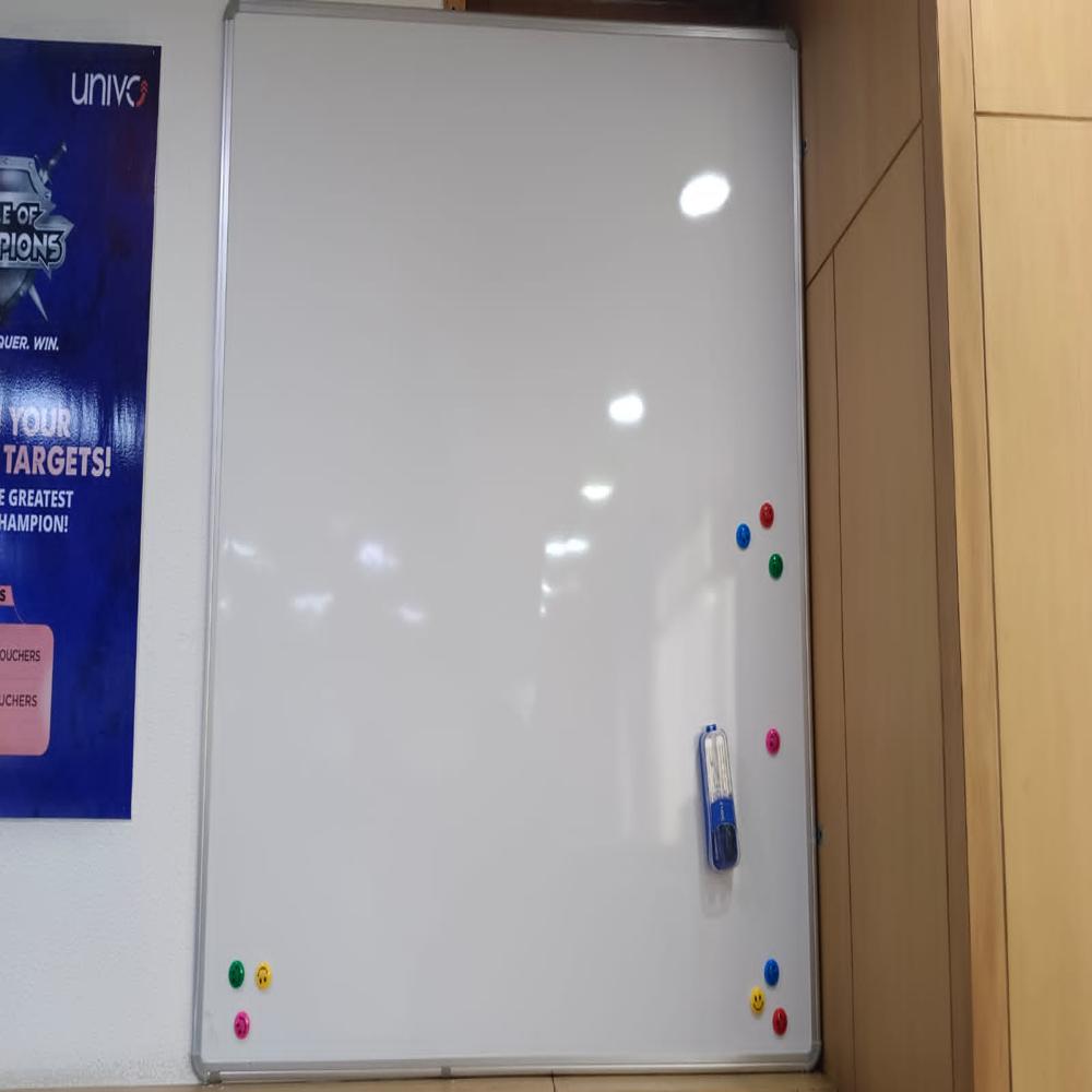 White Lacquered Glass Magnetic Writing Boards