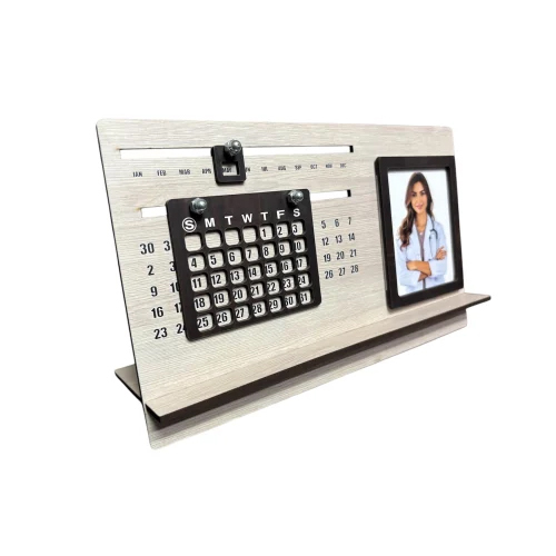 Mdf Infinity Calendar - Color: White