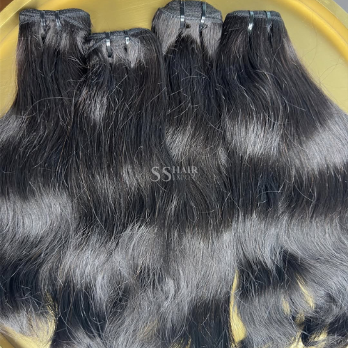 Machine Weft Hair Extensions Bundles Human Hair Sew In Weaves 10-36in