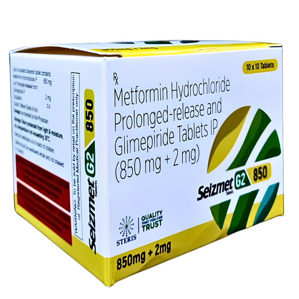 Metformin Hydrochloride Prolonged-release 850 mg and Glimepiride IP 2 mg Tablets