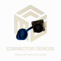 Lp24 Usb3 Female-female Socket Ip67 Waterproof Data Connector Panel Mount (push Lock)