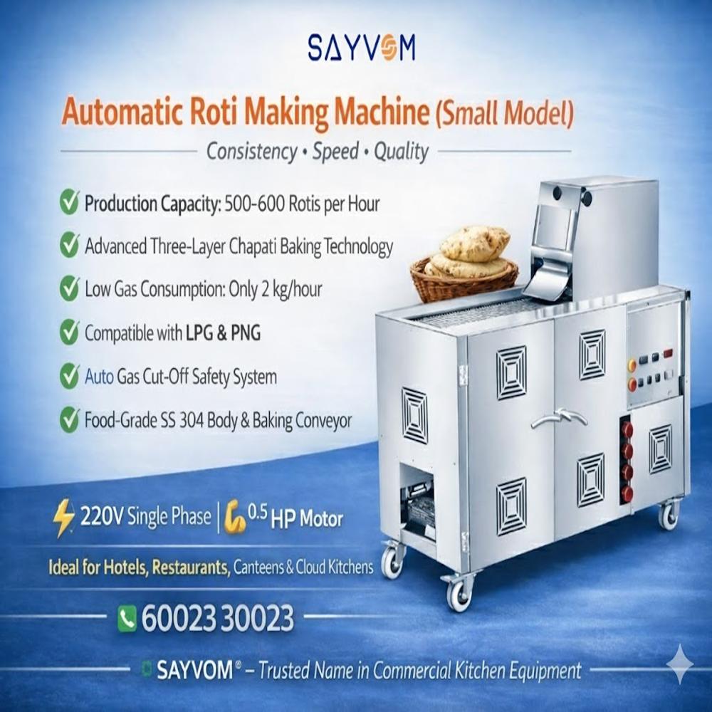 500 Automatic Roti Making Machine - Capacity: 500-600 Pcs/hr