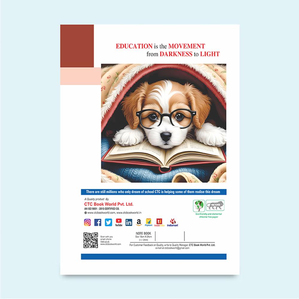 CTC 5-Line Notebook 160 Pages | Calligraphy & Handwriting Copy | 57/58 GSM Exercise Book | Prime Series Foundation Stationery | Bulk 5-Line Writing Register