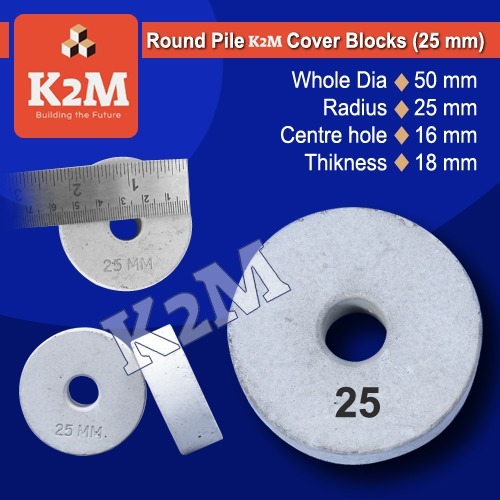 25 MM Round Pile Cover Blocks