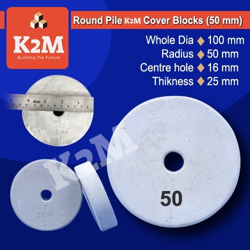 50 Mm Round Pile Cover Blocks