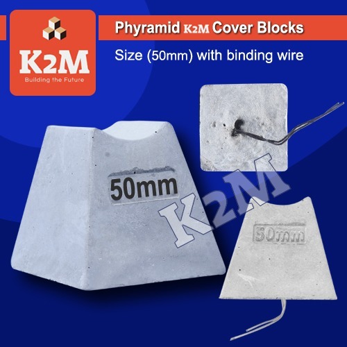 50mm Phyramid Cover Blocks With Binding Wire