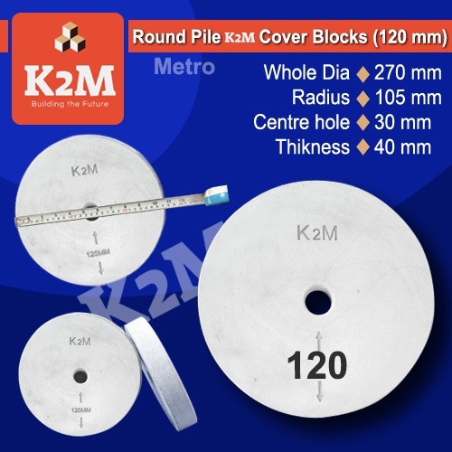 120 Mm Round Cover Blocks With Scale