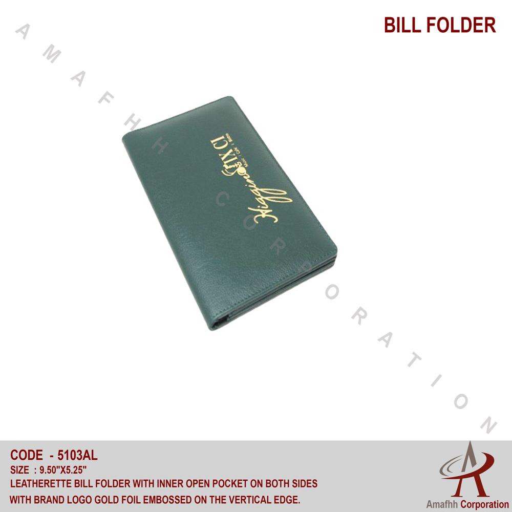 Leatherette Bill Folder - Usage: Hotel