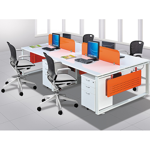 4 Seater Work Stations - Color: Classic Brown / Black / Custom