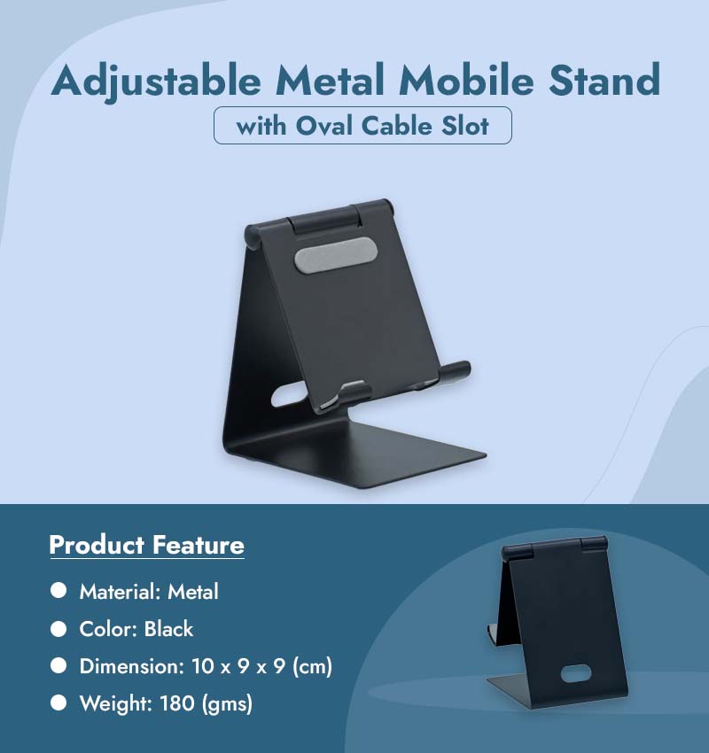 (SS-251) Metal Mobile Stand With Universal Mobile Holder With Top Adjustable Neck