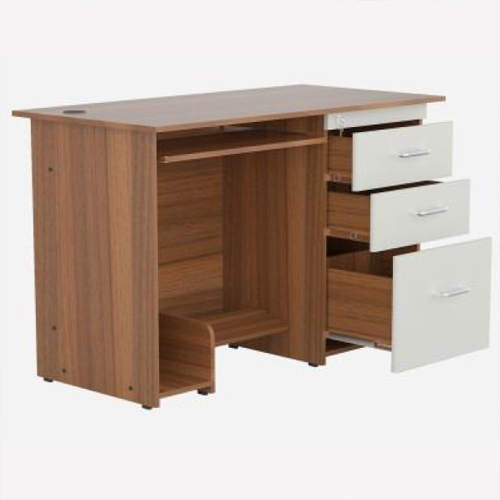 Computer Table With Drawer - Color: White