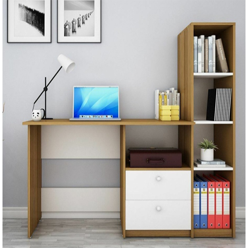 Computer Table With Shelves - Color: Brown
