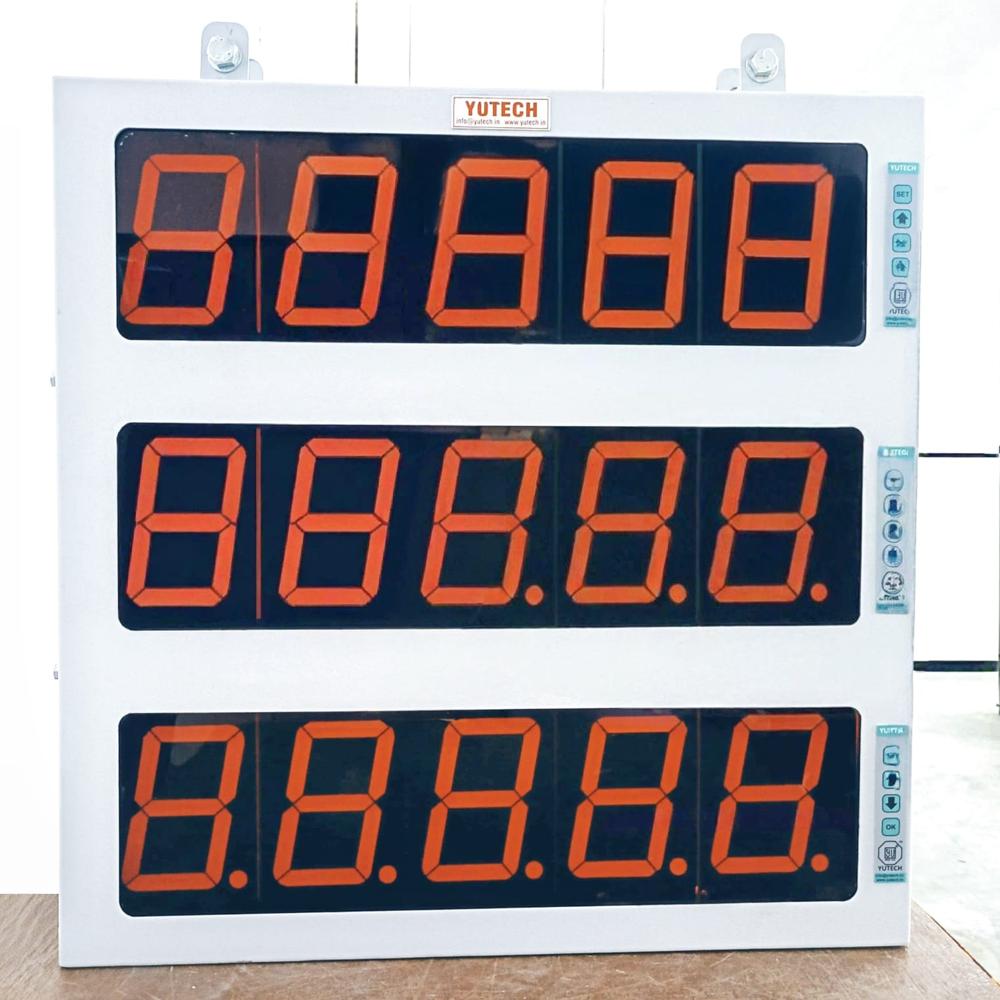 5 Digit 3 Lines Dual side Jumbo Display 4 Inch
