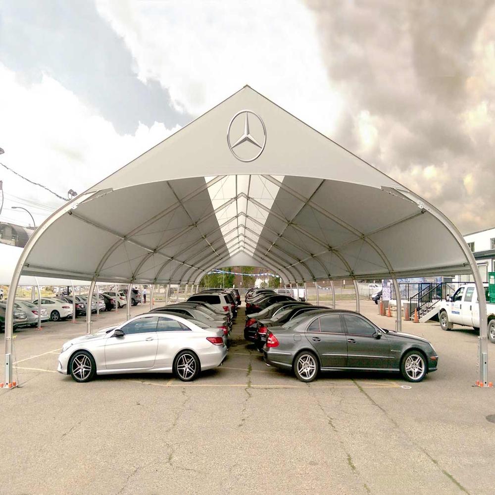Car parking shed tensile structure