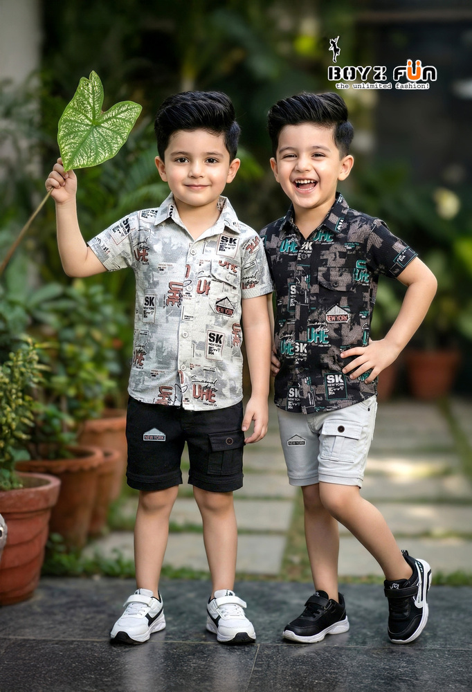 Kids Printed Shirt With Shorts - Age Group: 1-2 Year
